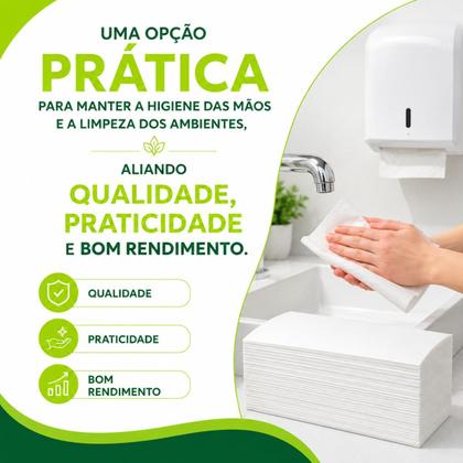 Imagem de Toalha de papel interfolha 2 dobras 100% celulose 20x21 *1000folhas* - vo tudinha