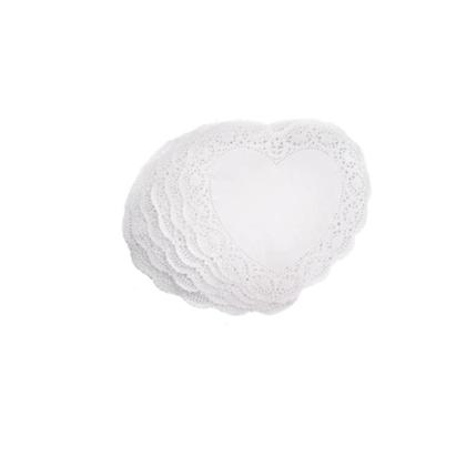 Imagem de Toalha De Papel Pvc Coração Rendada 6 Peças Decoração 25cm