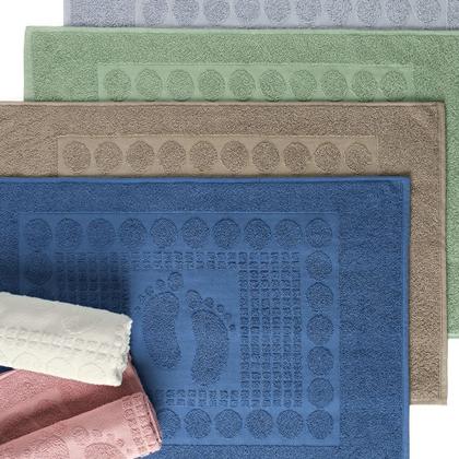 Imagem de Toalha de Piso Wave Gramatura 700g/m² Antiderrapante 01 Peça 100% Algodão - Amêndoa