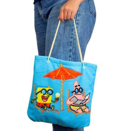 Imagem de Toalha de Praia 2 em 1 Sacola Bob Esponja Zona Criativa - 10073443