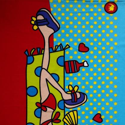 Imagem de Toalha de Praia Margex Microfibra Estampada Menina 73cm x 145m Azul