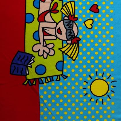 Imagem de Toalha de Praia Margex Microfibra Estampada Menina 73cm x 145m Azul