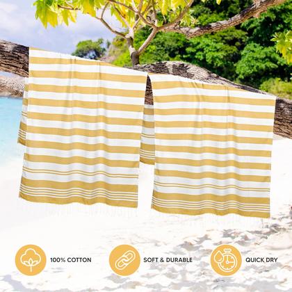 Imagem de Toalha de praia Utopia Toalhas turcas 100% algodão 40x180cm, pacote com 4