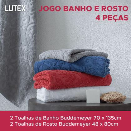 Imagem de Toalha de Rosto Avulsa Buddemeyer 100% Algodão Fibra Longa Jacquard 48 x 80 - Felpuda Macia Grossa