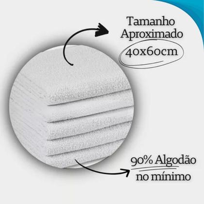 Imagem de Toalha de Rosto Branca Absorvente e Resistente Perfeita Para Presente Com Garantia