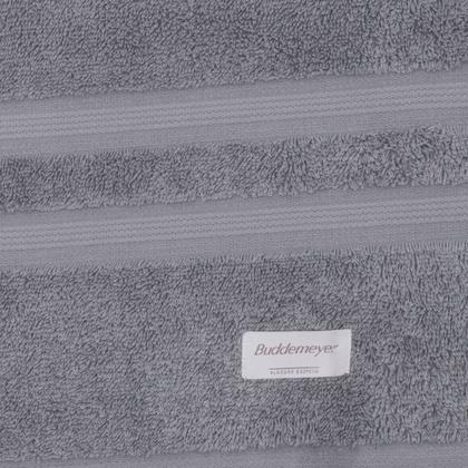 Imagem de Toalha De Rosto Cinza Buddemeyer Algodão Egípcio Penteado Cinza