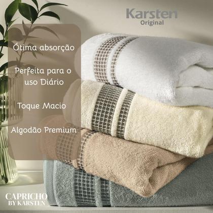 Imagem de Toalha de Rosto Karsten Fio Penteado 3 Peças