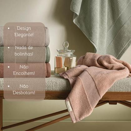 Imagem de Toalha de Rosto Karsten Fio Penteado 3 Peças