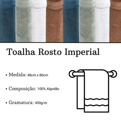 Imagem de Toalha de Rosto Karsten Imperial 48x80cm 100% Algodão Macia