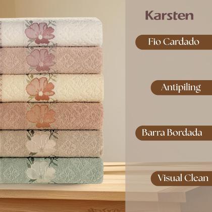 Imagem de Toalha de Rosto Karsten Yuna Fio Cardado com Tecnologia Softmax 430g/m²