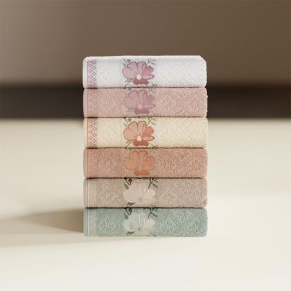 Imagem de Toalha de Rosto Karsten Yuna Fio Cardado Felpuda Estampa Floral