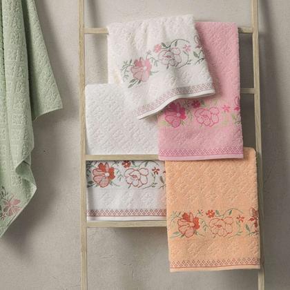 Imagem de Toalha de Rosto Karsten Yuna Fio Cardado Felpuda Estampa Floral