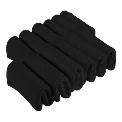 Imagem de Toalha De Rosto Para Salão Preta Kit com 6 unidades