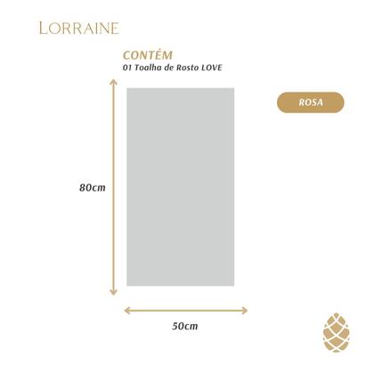 Imagem de Toalha De Rosto Prisma Döhler 50x80cm 100% Algodão Love