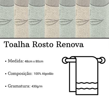Imagem de Toalha de Rosto Renova Karsten 48x80cm 430g/m² Alta Absorção