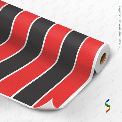 Imagem de Toalha Decoração festa Futebol Branco Preto Vermelho 1,40m