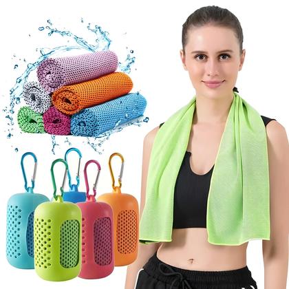 Imagem de Toalha Esportiva Respirável E Refrescante Para Yoga E Academia Com Caixa De Armazenamento Para