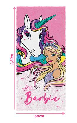 Imagem de Toalha Felpuda Estampada Barbie Reinos Mágicos Unicórnio
