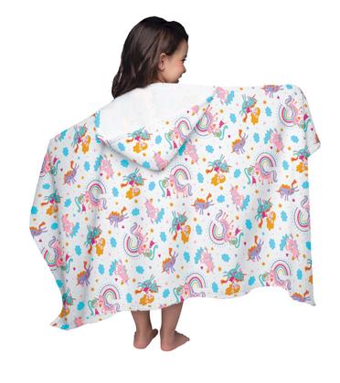 Imagem de Toalha Felpuda Estampada Com Capuz Menina