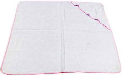 Imagem de Toalha Fralda Bebê Quadriculada 68x78cm Com Capuz