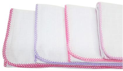 Imagem de Toalha Fralda Quadriculada 68x110 Com Picueta Kit Com 5 Pçs