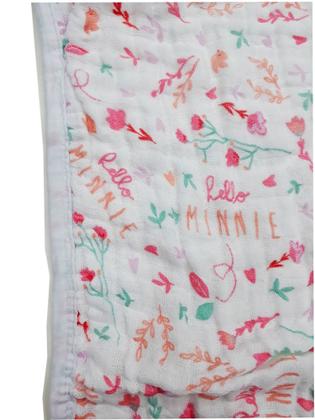 Imagem de Toalha Fralda Soft Bordada Disney Com Capuz Bebê 85x85cm