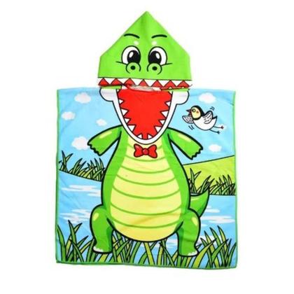 Imagem de Toalha Infantil com Capuz  Estampas Divertidas  Praia, Piscina e Banho - Jacaré