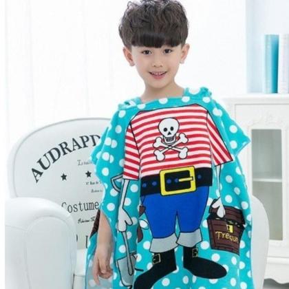 Imagem de Toalha Infantil com Capuz  Estampas Divertidas  Praia, Piscina e Banho - Pirata
