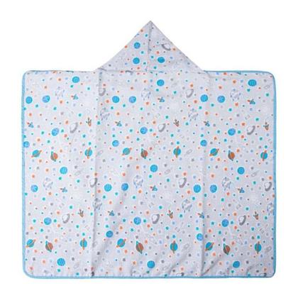 Imagem de Toalha Infantil Felpuda C/ Capuz e Forro de Fralda 90 x 70 cm Papi Karinho