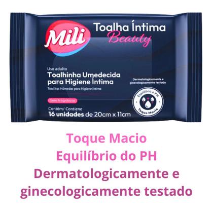 Imagem de Toalha Íntima Beauty - Toalhinha Umedecida p/ Higiene Íntima -  2 pacotes com16 unidades de 20x11cm