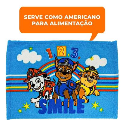 Imagem de Toalha Lancheira Escolar Infantil Patrulha Canina Estampada 28cm x 40cm Lepper