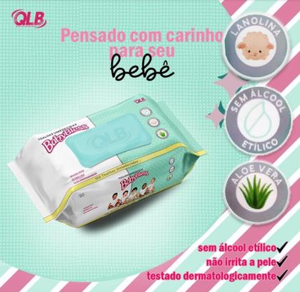 Toalha Lenço Umedecido Hidratante Bebê c/300 Baby Bless - Baby