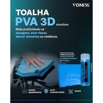 Imagem de Toalha Mágica de Secagem PVA 3D 64x43cm Vonixx