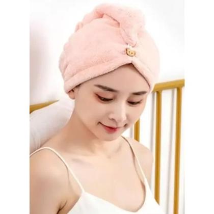 Imagem de Toalha Mágica para Secar Cabelo de Microfibra Grossa Touca Pós Banho