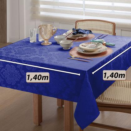 Imagem de Toalha Mesa 4 Lugares Quadrada Tecido Jacquard 1,40x1,40