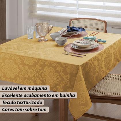 Imagem de Toalha Mesa 4 Lugares Quadrada Tecido Jacquard 1,40x1,40
