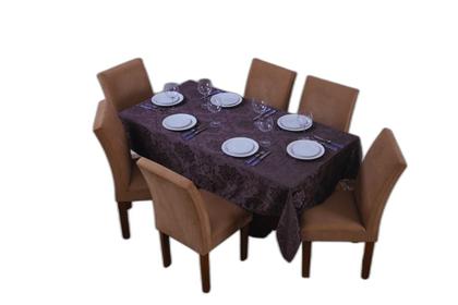 Imagem de Toalha Mesa Jacquard 8 Lugares 1,35x2,60 - Grafite