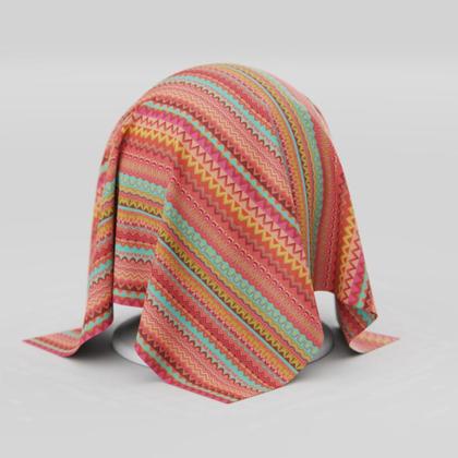 Imagem de Toalha Mesa Listrada Redonda 6 Lugares Africana 1,40 Diâm.