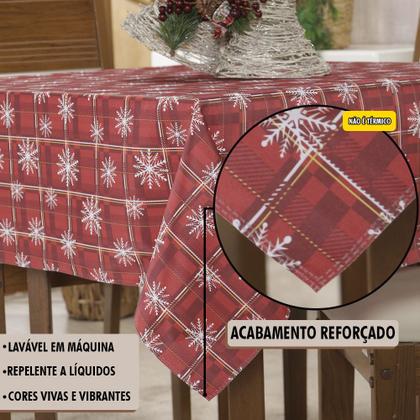 Imagem de Toalha Mesa Natal 8 Lugares Retangular Ceia Natalina Estampada