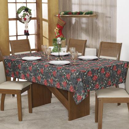 Imagem de Toalha Mesa Natal 8 Lugares Retangular Ceia Natalina Estampada