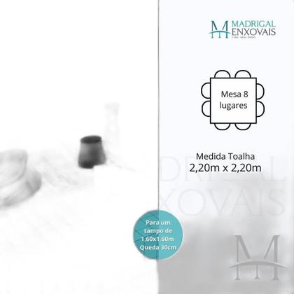 Imagem de Toalha Mesa Naturalle Limpeza Prática 2,20X2,20M Grid Preto