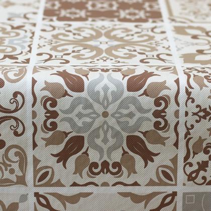 Imagem de Toalha Mesa Plástica Térmica Azulejo Mr 4 a 6 Lugares 1,60