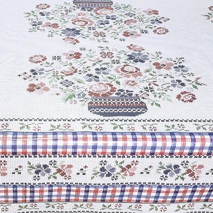 Imagem de Toalha Mesa Plástica Térmica Bordada 6 e 8 lugares 2,00