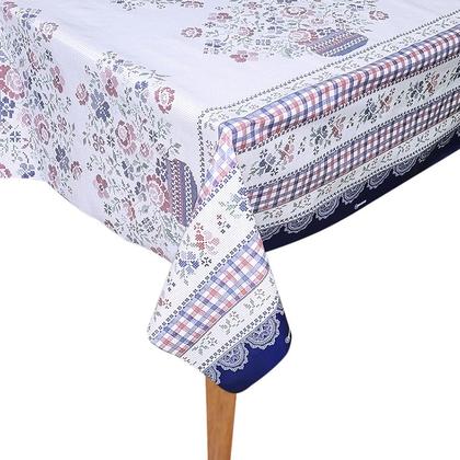 Imagem de Toalha Mesa Plástica Térmica Bordada 6 e 8 lugares 2,00