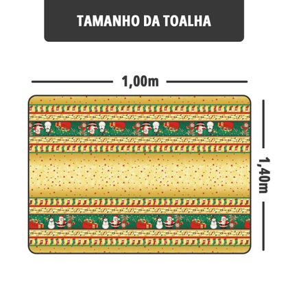 Imagem de Toalha Mesa Plástica Térmica Feliz Natal 2 Lugar 1,00 X 1,40