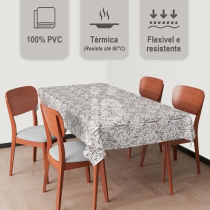 Imagem de Toalha Mesa Plástica Térmica Juliette 6 e 8 lugares 2,20