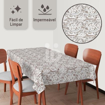 Imagem de Toalha Mesa Plástica Térmica Juliette 6 e 8 lugares 2,20