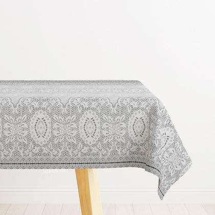 Imagem de Toalha Mesa Plástica Térmica Renda Art 4 e 6 lugares 1,60
