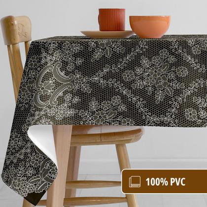 Imagem de Toalha Mesa Plástica Térmica RENDA CMR 8 E 10 Lugares 2,50