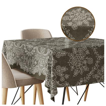 Imagem de Toalha Mesa Plástica Térmica RENDA CMR 8 E 10 Lugares 2,50